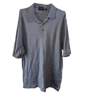 Tasso Elba Golf Double Mercerized Cotton Men's Gray Polo